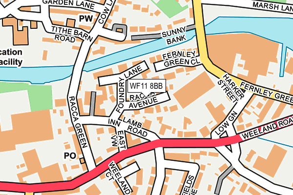 WF11 8BB map - OS OpenMap – Local (Ordnance Survey)