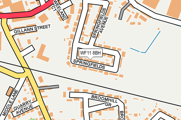 WF11 8BH map - OS OpenMap – Local (Ordnance Survey)