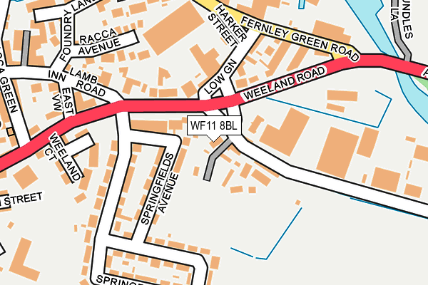 WF11 8BL map - OS OpenMap – Local (Ordnance Survey)