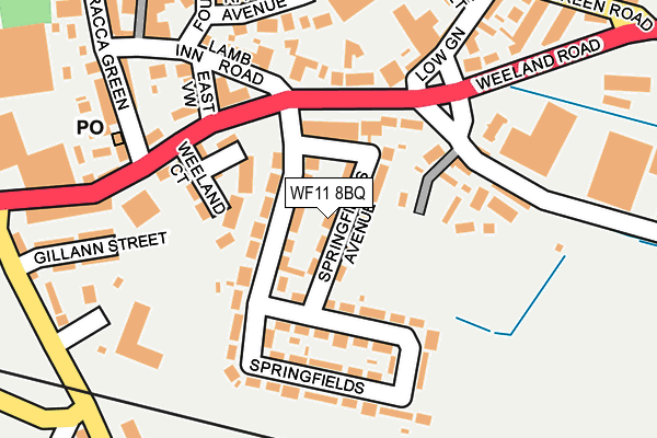 WF11 8BQ map - OS OpenMap – Local (Ordnance Survey)