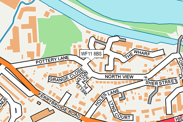 WF11 8BS map - OS OpenMap – Local (Ordnance Survey)