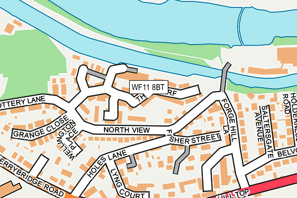 WF11 8BT map - OS OpenMap – Local (Ordnance Survey)