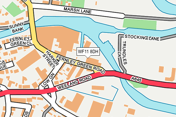 WF11 8DH map - OS OpenMap – Local (Ordnance Survey)