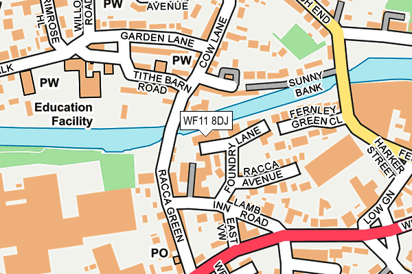 WF11 8DJ map - OS OpenMap – Local (Ordnance Survey)