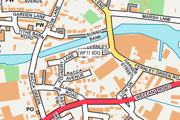 WF11 8DQ map - OS OpenMap – Local (Ordnance Survey)