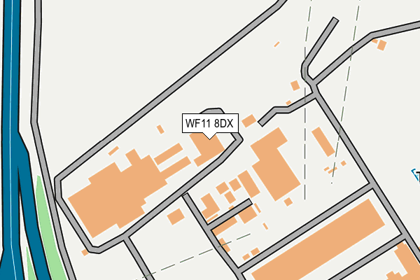 WF11 8DX map - OS OpenMap – Local (Ordnance Survey)