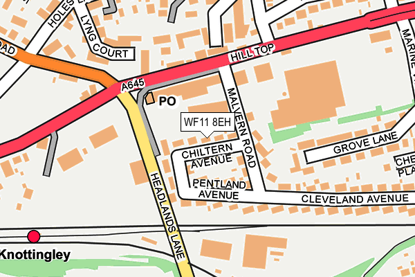 WF11 8EH map - OS OpenMap – Local (Ordnance Survey)