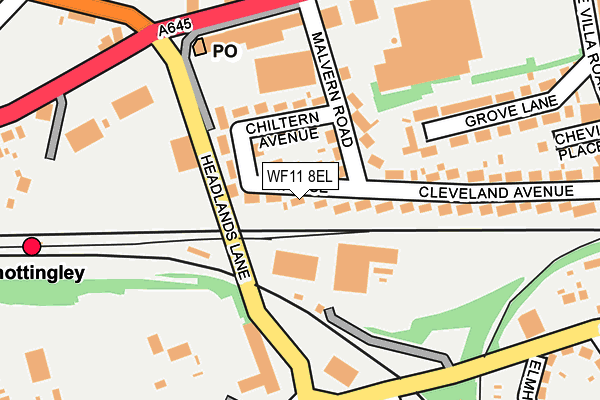WF11 8EL map - OS OpenMap – Local (Ordnance Survey)
