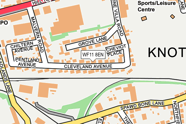 WF11 8EN map - OS OpenMap – Local (Ordnance Survey)