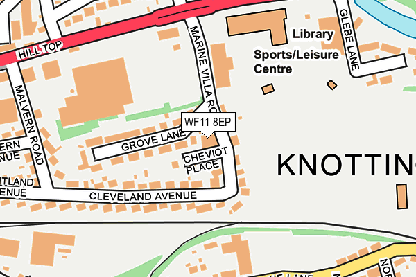 WF11 8EP map - OS OpenMap – Local (Ordnance Survey)