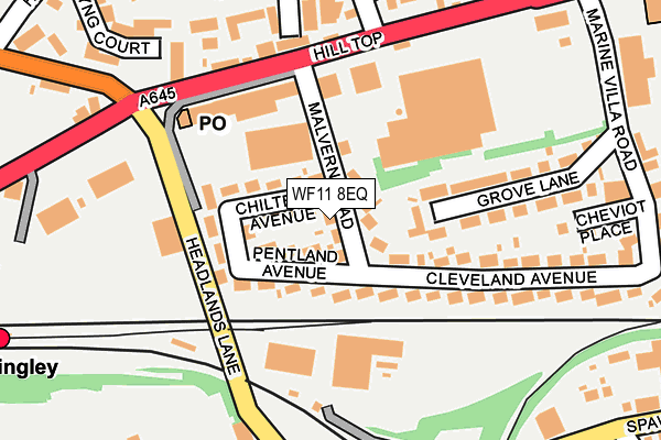 WF11 8EQ map - OS OpenMap – Local (Ordnance Survey)