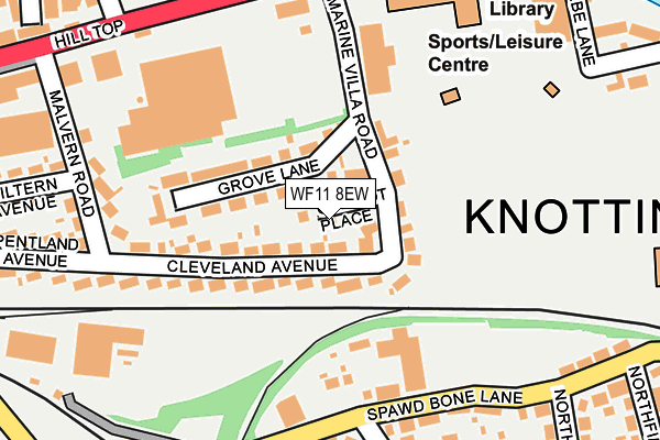 WF11 8EW map - OS OpenMap – Local (Ordnance Survey)