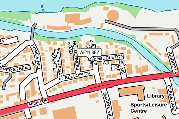 WF11 8EZ map - OS OpenMap – Local (Ordnance Survey)