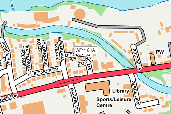 WF11 8HA map - OS OpenMap – Local (Ordnance Survey)