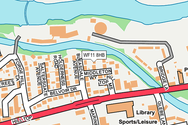 WF11 8HB map - OS OpenMap – Local (Ordnance Survey)