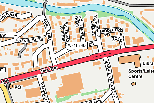 WF11 8HD map - OS OpenMap – Local (Ordnance Survey)