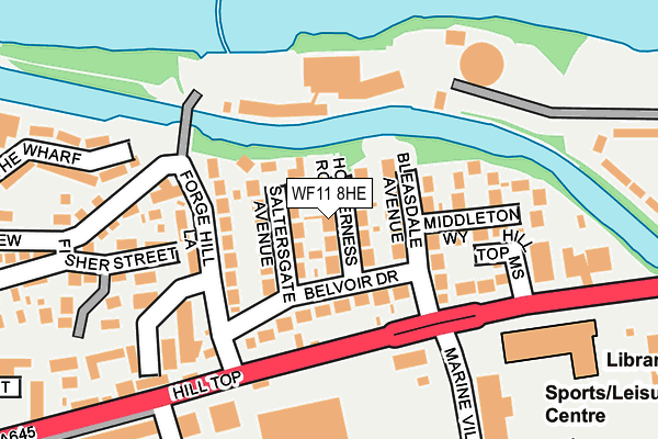 WF11 8HE map - OS OpenMap – Local (Ordnance Survey)