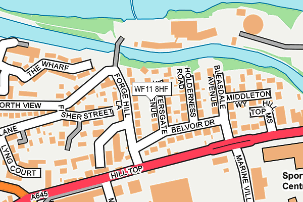 WF11 8HF map - OS OpenMap – Local (Ordnance Survey)