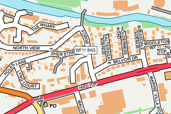 WF11 8HG map - OS OpenMap – Local (Ordnance Survey)