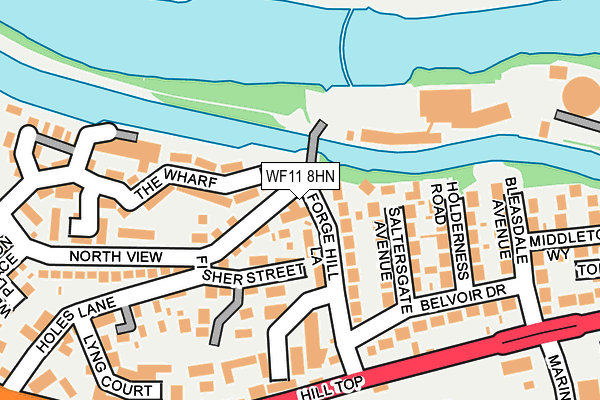 WF11 8HN map - OS OpenMap – Local (Ordnance Survey)