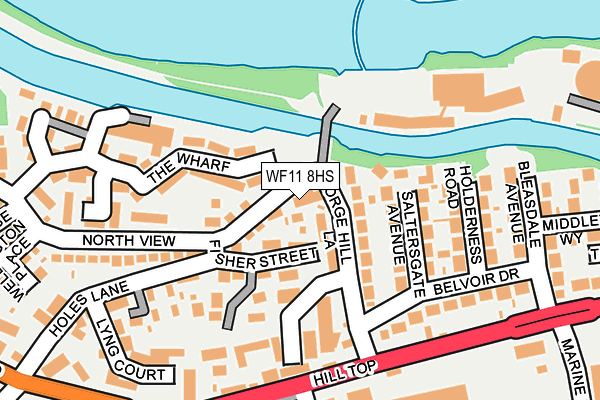 WF11 8HS map - OS OpenMap – Local (Ordnance Survey)