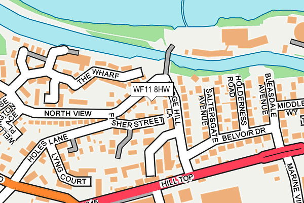 WF11 8HW map - OS OpenMap – Local (Ordnance Survey)