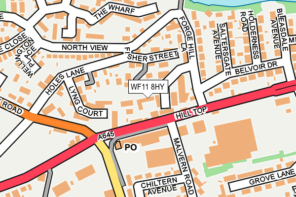 WF11 8HY map - OS OpenMap – Local (Ordnance Survey)