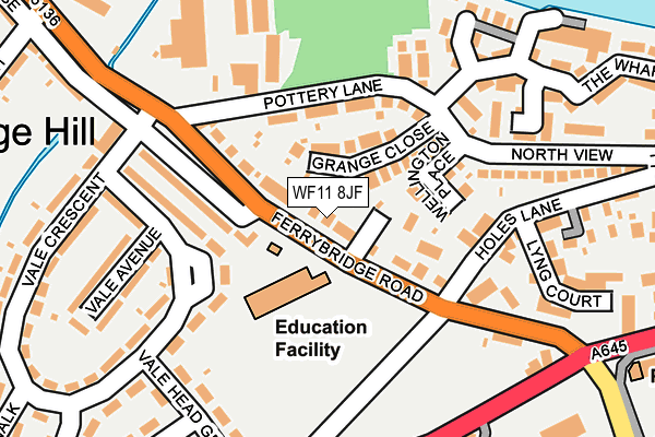 WF11 8JF map - OS OpenMap – Local (Ordnance Survey)