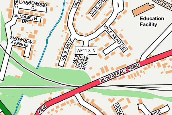 WF11 8JN map - OS OpenMap – Local (Ordnance Survey)