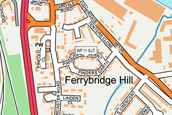 WF11 8JT map - OS OpenMap – Local (Ordnance Survey)