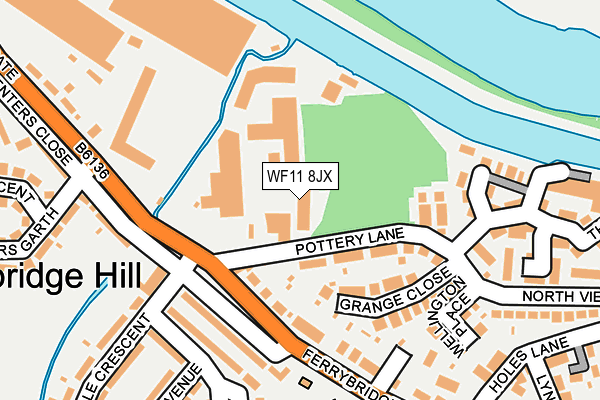 WF11 8JX map - OS OpenMap – Local (Ordnance Survey)