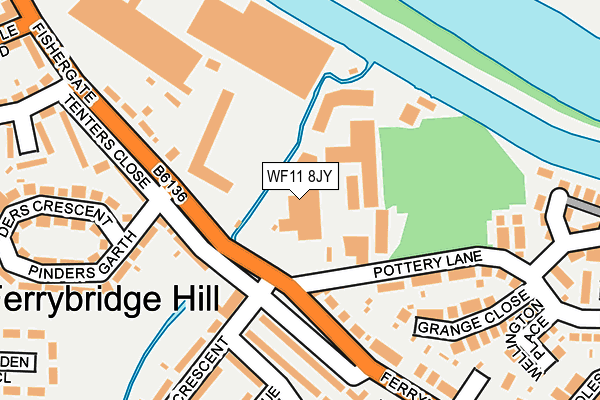 WF11 8JY map - OS OpenMap – Local (Ordnance Survey)