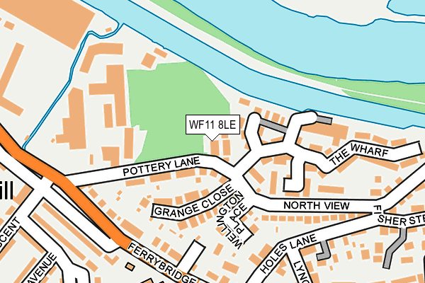 WF11 8LE map - OS OpenMap – Local (Ordnance Survey)