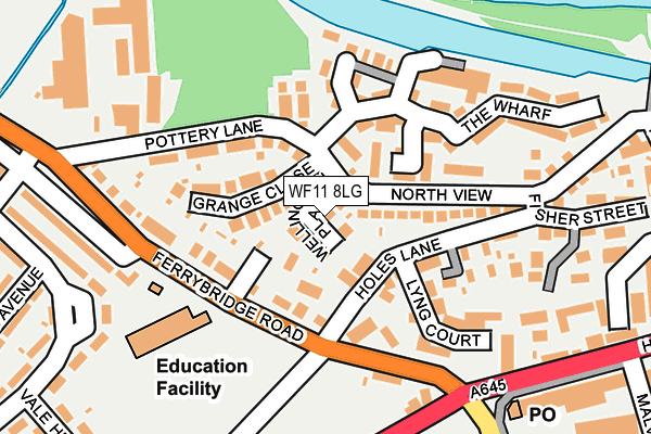 WF11 8LG map - OS OpenMap – Local (Ordnance Survey)