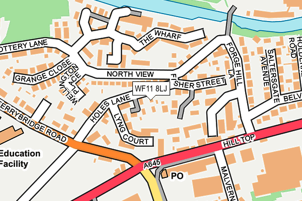 WF11 8LJ map - OS OpenMap – Local (Ordnance Survey)