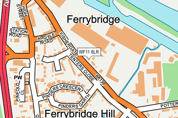 WF11 8LR map - OS OpenMap – Local (Ordnance Survey)