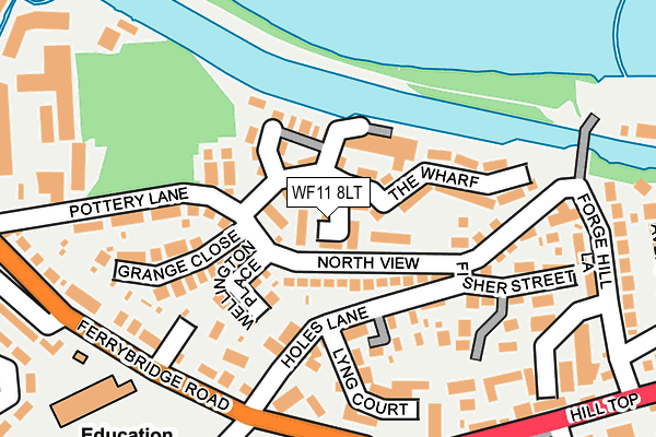 WF11 8LT map - OS OpenMap – Local (Ordnance Survey)