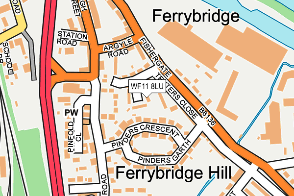 WF11 8LU map - OS OpenMap – Local (Ordnance Survey)