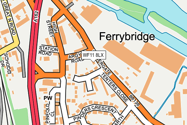 WF11 8LX map - OS OpenMap – Local (Ordnance Survey)