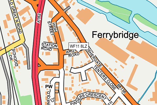 WF11 8LZ map - OS OpenMap – Local (Ordnance Survey)