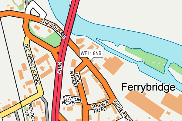 WF11 8NB map - OS OpenMap – Local (Ordnance Survey)