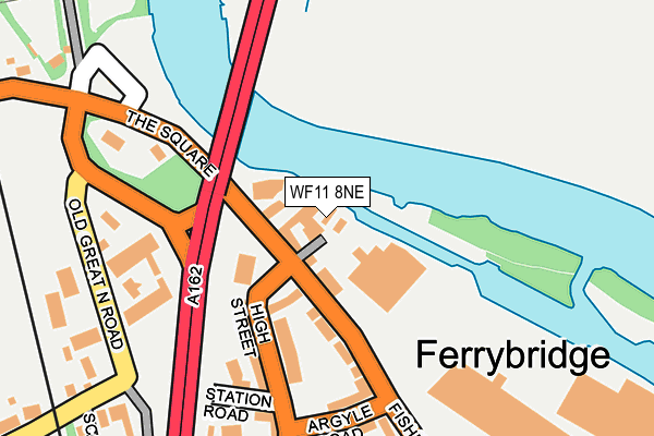 WF11 8NE map - OS OpenMap – Local (Ordnance Survey)