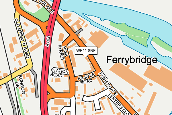 WF11 8NF map - OS OpenMap – Local (Ordnance Survey)