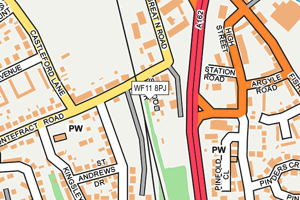 WF11 8PJ map - OS OpenMap – Local (Ordnance Survey)