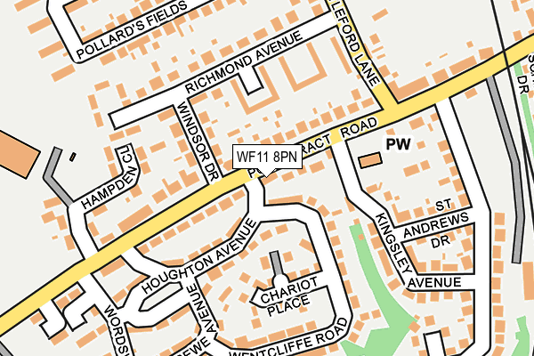 WF11 8PN map - OS OpenMap – Local (Ordnance Survey)