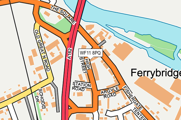 WF11 8PQ map - OS OpenMap – Local (Ordnance Survey)