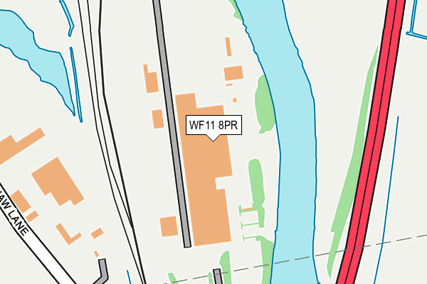 WF11 8PR map - OS OpenMap – Local (Ordnance Survey)