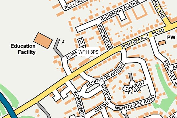 WF11 8PS map - OS OpenMap – Local (Ordnance Survey)