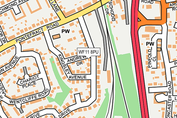 WF11 8PU map - OS OpenMap – Local (Ordnance Survey)