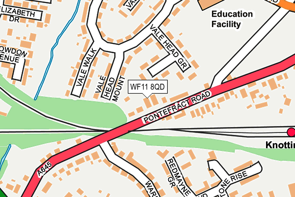 WF11 8QD map - OS OpenMap – Local (Ordnance Survey)